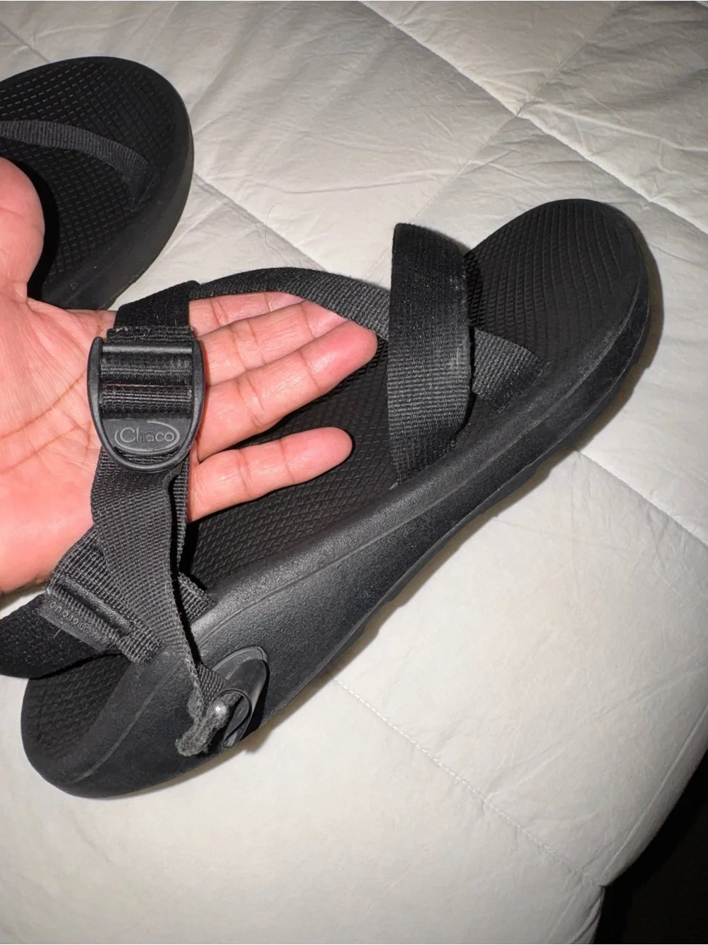 Chaco Black Strappy Sport Sandals